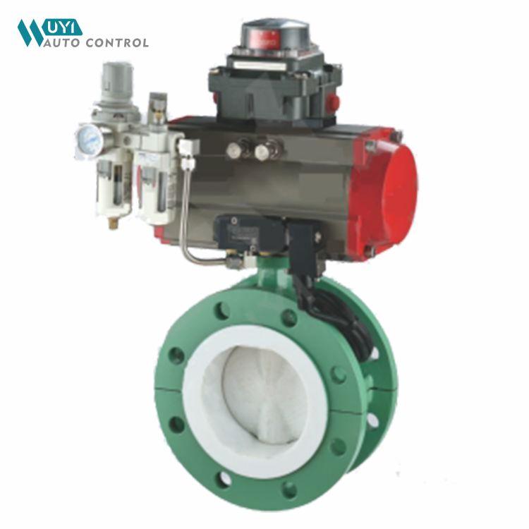 Pneumatic Fluorine Lining Control Butterfly Valve