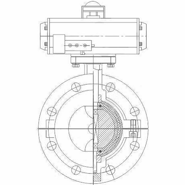 Pneumatic Fluorine Lining Control Butterfly Valve Parameter Diagram