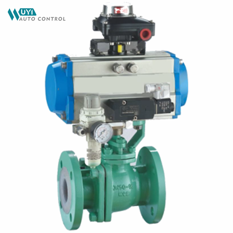 Pneumatic Fluorine Lining O-Type Ball Valve